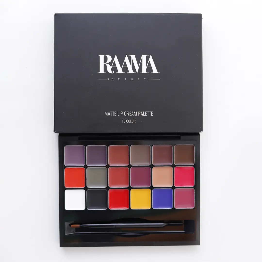پالت-۱۸-رنگ-رژ-لب-برند-راما-Raama.webp